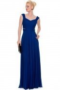 Long Sax Blue Evening Dress C7113