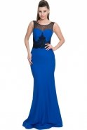 Long Sax Blue Evening Dress C7124