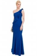 Long Sax Blue Evening Dress C3271