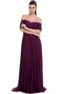 Long Purple Evening Dress C7004