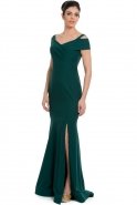 Long Emerald Green Evening Dress C7027