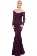 Long Purple Evening Dress ABU555