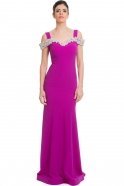 Long Purple Evening Dress C7115