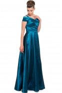 Long Oil Blue Evening Dress ABU246