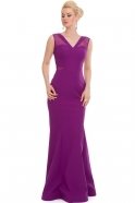Long Purple Evening Dress C7002