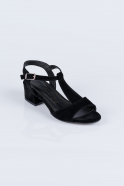 Black Suede Evening Shoes AB1020