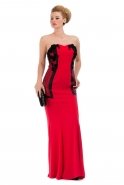 Long Black-Red Evening Dress O3509