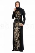 Black Hijab Dress S3694