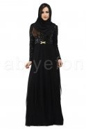 Black Hijab Dress S3608