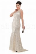 Long Cream Evening Dress M1393-01