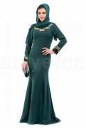 Green Hijab Dress C6068
