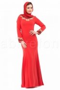 Red Hijab Dress C6068