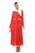 Coral Hijab Dress T1731