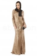 Salmon Hijab Dress S3715