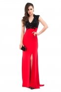 Long Black-Red Evening Dress O1001