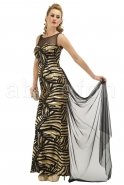 Long Gold Evening Dress S3761