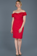 Short Red Invitation Dress ABK511