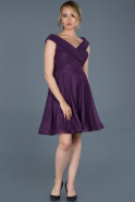 Short Purple Invitation Dress ABK512