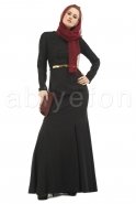 Black Hijab Dress S3675