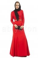 Coral Hijab Dress S3675