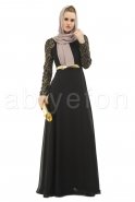 Black Hijab Dress S3674