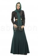 Emerald Green Hijab Dress S3658