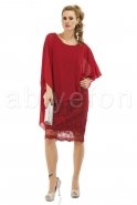 Burgundy Oversized Evening Dress O7052