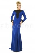 Long Sax Blue Evening Dress M1370