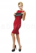 Short Red Evening Dress C5105