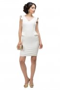 Short Cream Evening Dress A6632