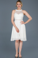 Short White Invitation Dress ABK519