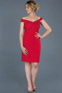 Short Red Invitation Dress ABK523