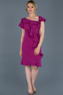 Short Fuchsia Invitation Dress ABK525