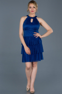 Short Sax Blue Prom Gown ABK526