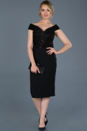 Short Black Prom Gown ABK530