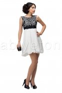 Short White Evening Dress F5168