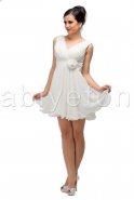 Short White Evening Dress F5132
