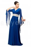 Long Sax Blue Evening Dress F375