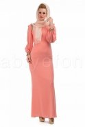 Coral Hijab Dress S3544