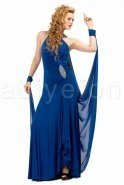 Long Sax Blue Evening Dress F832