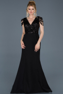 Long Black Mermaid Prom Dress ABU757