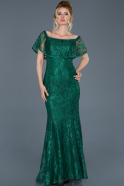 Long Emerald Green Engagement Dress ABU760
