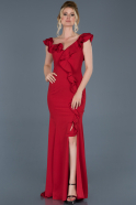 Long Red Engagement Dress ABU626