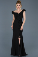Long Black Engagement Dress ABU626