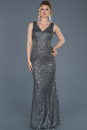 Long Anthracite Mermaid Prom Dress ABU763