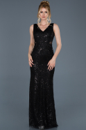 Long Black Mermaid Prom Dress ABU763