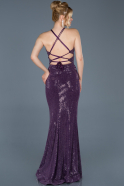 Long Plum Mermaid Prom Dress ABU761