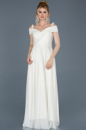 Long White Engagement Dress ABU771