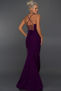 Long Dark Purple Evening Dress ABU043