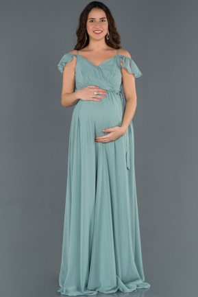 Mint Long Pregnancy Evening Dress ABU756